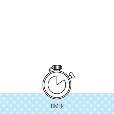 Zamanlayıcı simgesi. Kronometre işareti.