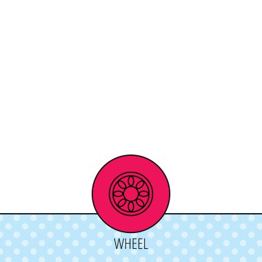 Araba tekerlek simgesi. Otomobil servisi işareti.