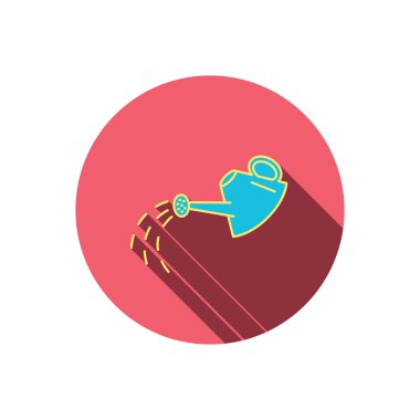 Sulama tenekesi simgesini. Bahçıvan ekipman işareti.