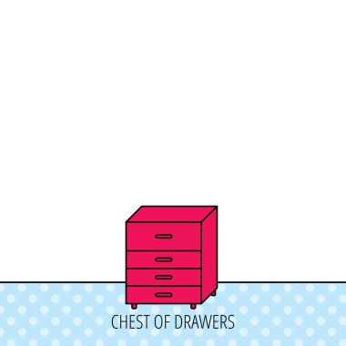 Çekmeceli simgesi. İç tuvalet işareti.