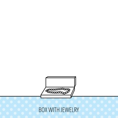 Mücevher kutusu simgesi. Lüks değerli işareti.