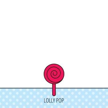 Lolipop simgesi. Lolly pop şeker işareti.