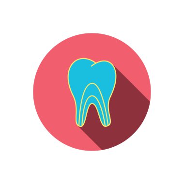 Dentinal tübüllerin simgesi. Diş tıp işareti.