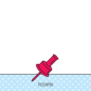 Raptiye simgesini. PIN aracı işareti.