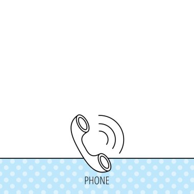 Telefon simgesi. Çağrı işareti.