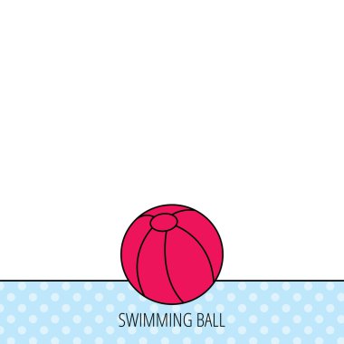 Yüzme top simgesi. Beach oyuncak işareti.