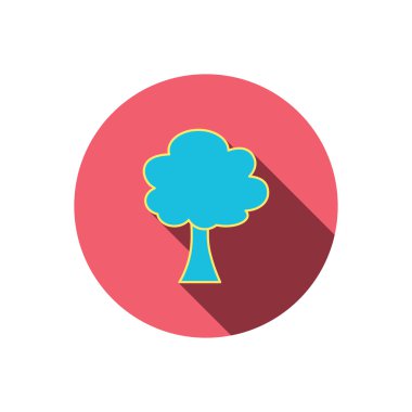 Ağaç simgesi. Orman ahşap işareti.