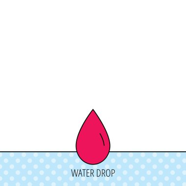 Su damla simgesi. Sıvı işareti.