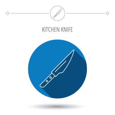 Mutfak bıçak simgesi. Şef aracı işareti.