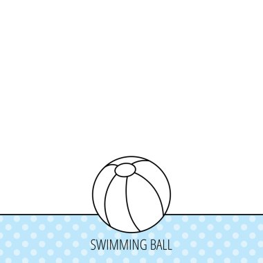 Yüzme top simgesi. Beach oyuncak işareti.