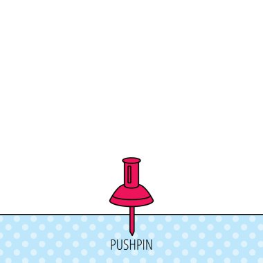 Raptiye simgesini. PIN aracı işareti.