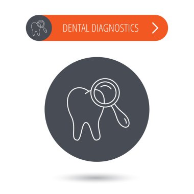 Diş tanılama simgesi. Diş hijyen işareti.