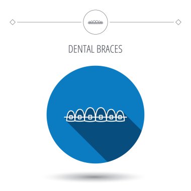Dental braces icon. Teeth healthcare sign. clipart