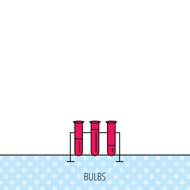 Laboratuvar ampul simgesi. Kimya işareti.