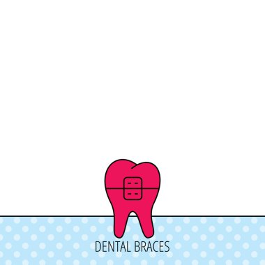 Diş diş telleri simgesi. Diş sağlık işareti.