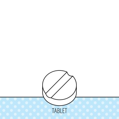 Tablet simgesi. Tıp uyuşturucu işareti.