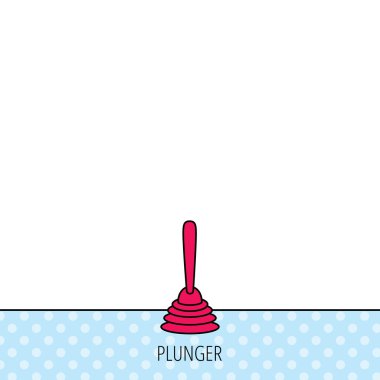 Dalgıç simgesi. Tuvalet temizleme aracı işareti.