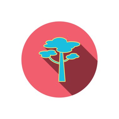 Çam ağacı simgesi. Orman ahşap işareti.