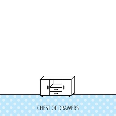 Çekmeceli simgesi. İç tuvalet işareti.