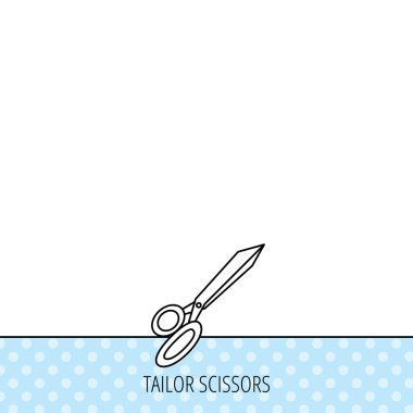 Terzi makas simgesi. Kuaförlük işareti.