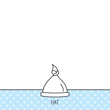 Bebek şapka simgesi. Yeni doğan kap işareti.