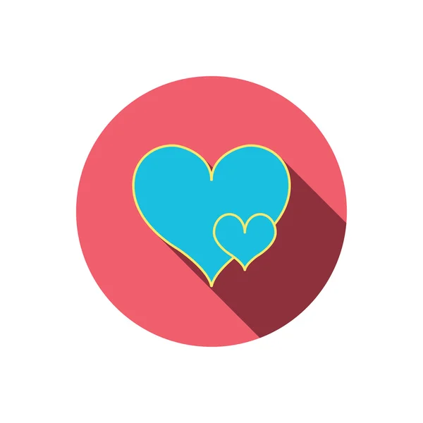 Love hearts icon. Lovers sign. — Stock Vector