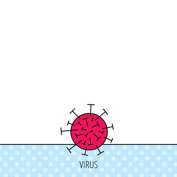 Ícone de vírus. Sinal de célula molecular . — Vetor de Stock