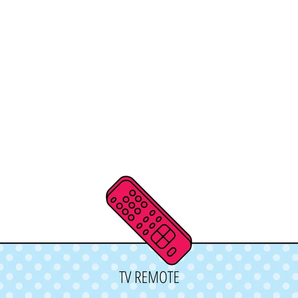 Icono de control remoto. Señal de canales de TV . — Vector de stock