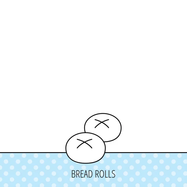 Bröd-frallor eller bullar ikonen. Naturlig mat tecken. — Stock vektor