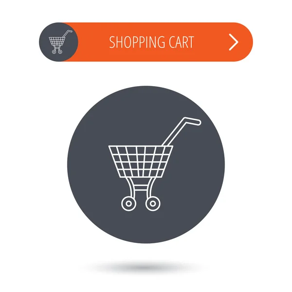 Shopping cart ikonen. Marknaden köper tecken. — Stock vektor