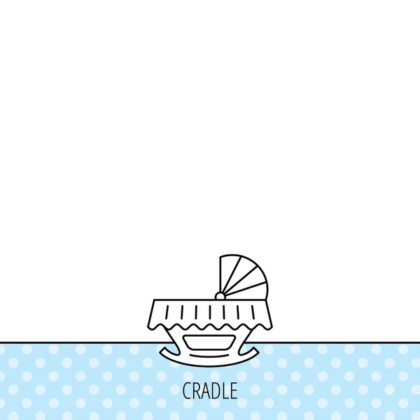婴儿摇篮床图标。婴儿床或摇篮的标志. — 图库矢量图片