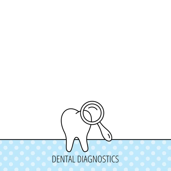 Zahndiagnostik-Symbol. Zahnhygiene-Zeichen. — Stockvektor
