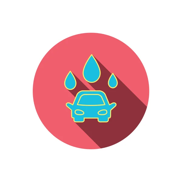 Autowaschanlage. Reinigungsstation mit Wassertropfen — Stockvektor