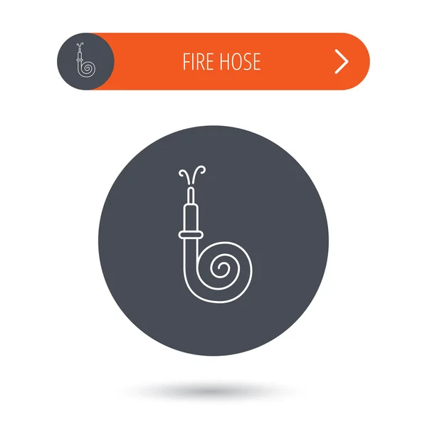 Fire hose reel icon. Firefighters station sign. — Stock Vector