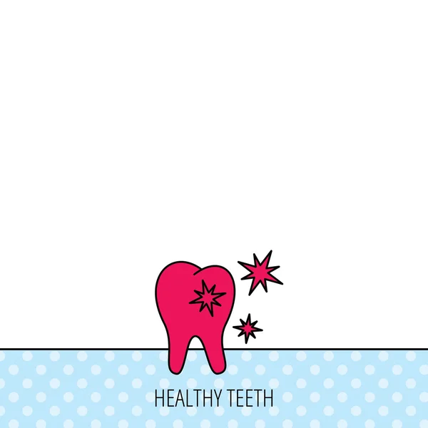 Healthy tooth icon. Dental protection sign. — Stock Vector