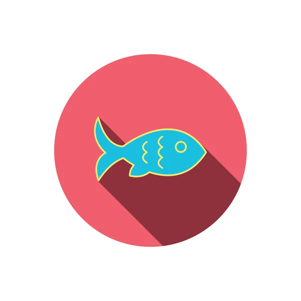 Fisch-Symbol. Meeresfrüchte-Zeichen. Symbol für vegetarische Ernährung. — Stockvektor