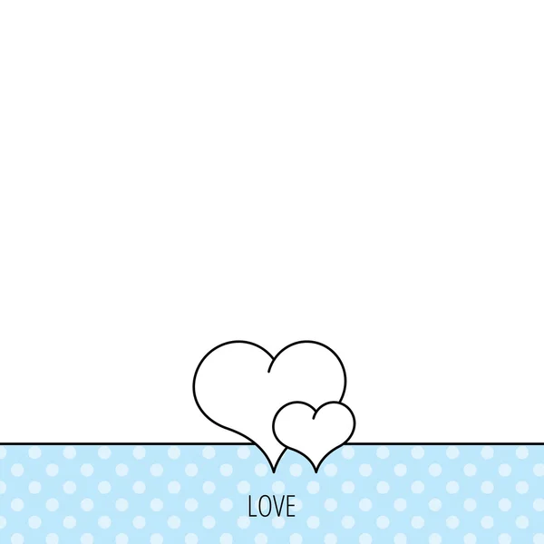Aşk kalp simgesi. Çift romantik işareti. — Stok Vektör