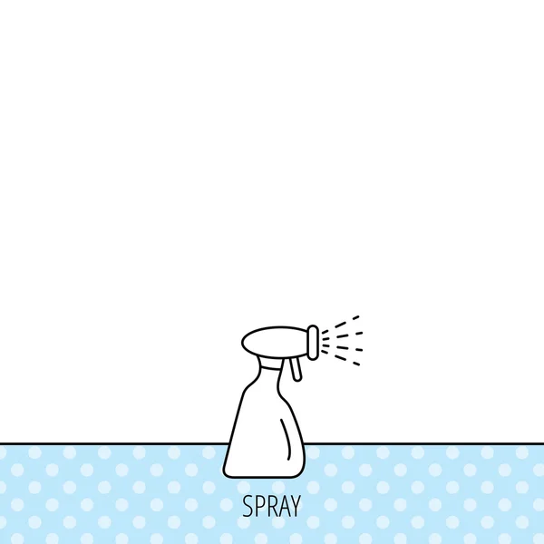 Ícone de garrafa de spray de limpeza. Sinal de ferramenta de lavagem . —  Vetores de Stock