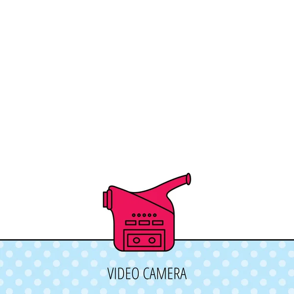 Значок видеокамеры. Знак ретро . — стоковый вектор