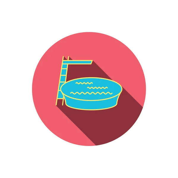 Swimming pool icon. Jumping into water sign. — Stock Vector