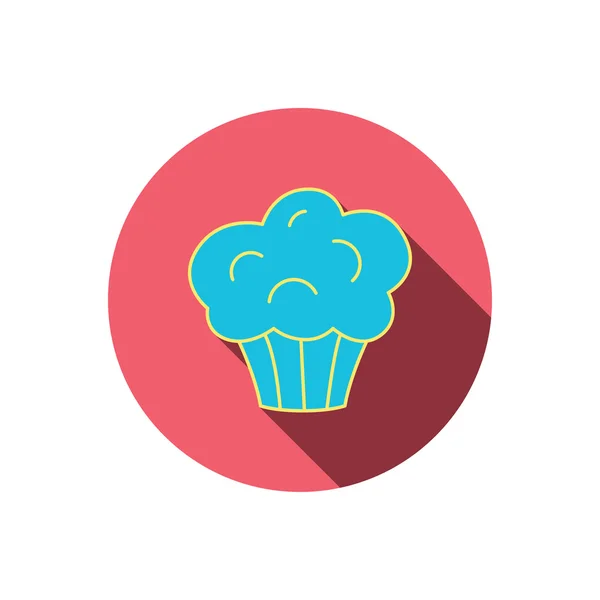 Muffin simgesi. Cupcake tatlı işareti. — Stok Vektör