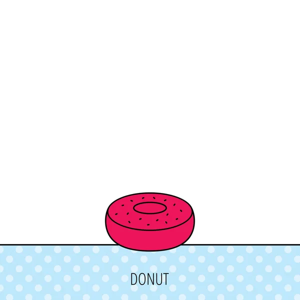 Donut ikon. Söta munkar tecken. — Stock vektor