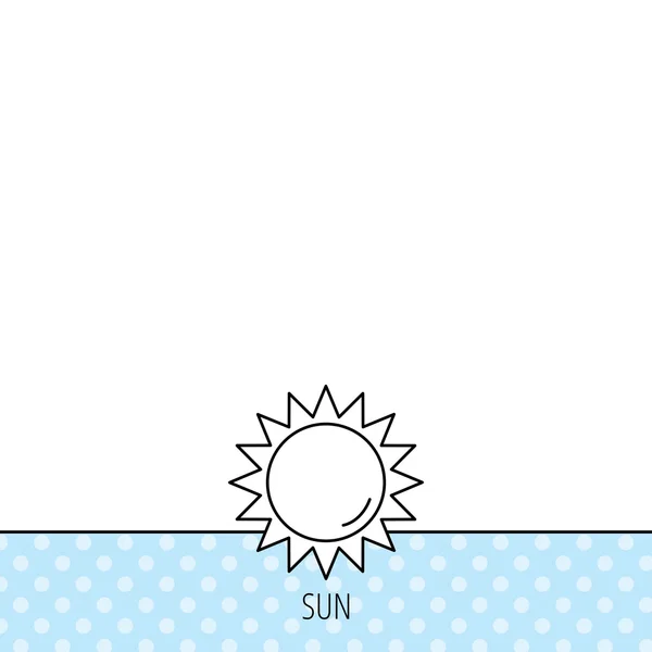 Sun rays icon. Summer sign. — Stock Vector