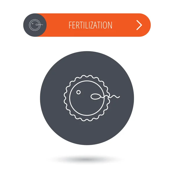 Icona della fecondazione. Segno di gravidanza . — Vettoriale Stock