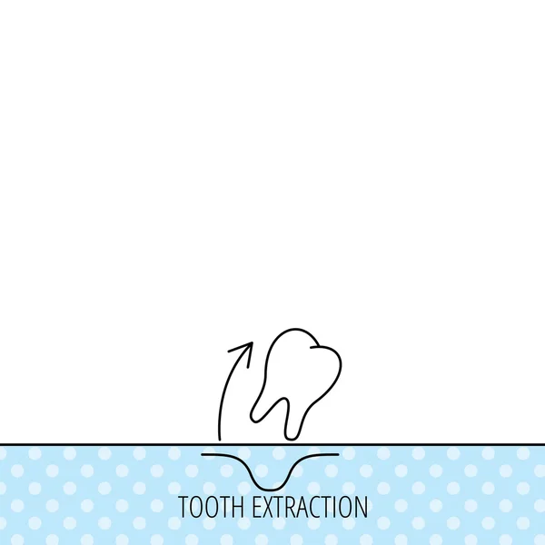 Zahn-Extraktion Symbol. Zahnparadontose-Zeichen. — Stockvektor