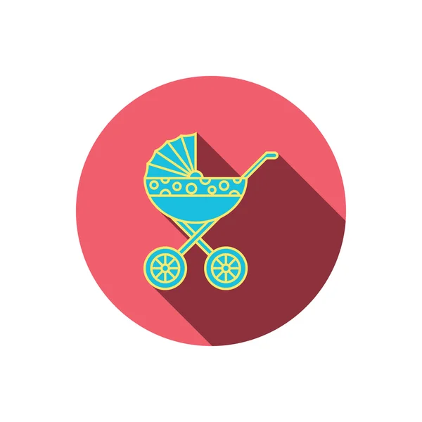 PRAM-ikonen. Nyfödda barnvagn tecken. — Stock vektor