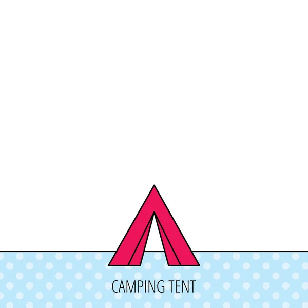 Tourist tent icon. Camping travel sign. — Stock Vector