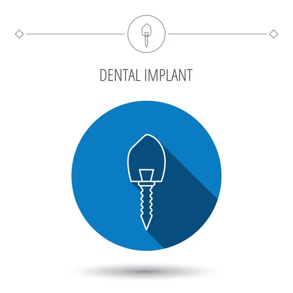 Icono de implante dental. Signo de prótesis oral . — Archivo Imágenes Vectoriales