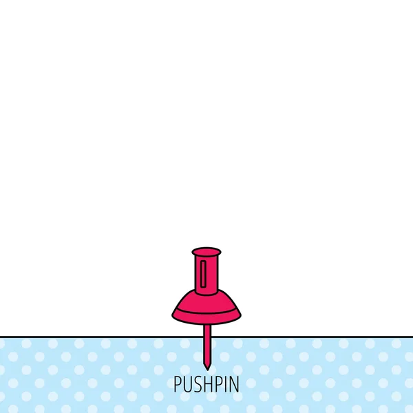 Pushpin icon. Pin tool sign. — Stock Vector