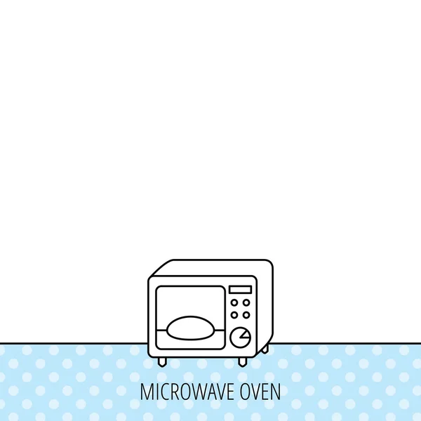 Icône four micro-ondes. Panneau d'appareil de cuisine . — Image vectorielle